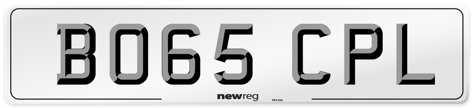 BO65 CPL Number Plate from New Reg